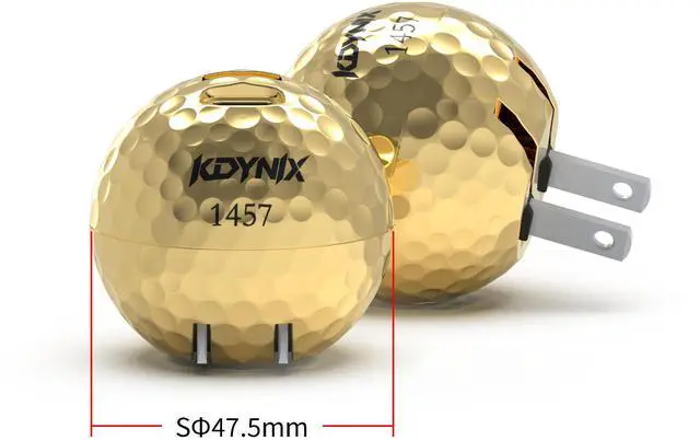 Alt view image 2 of 6 - KDYNIX Golf Ball Dual USB C Charger 20W+20W Fast Charging Block, 2-Port Wall Adapter for iPhone 17/16/15/14, Galaxy S25/S24, iPad Pro, Unique Golfer Gift for Christmas Father's Day