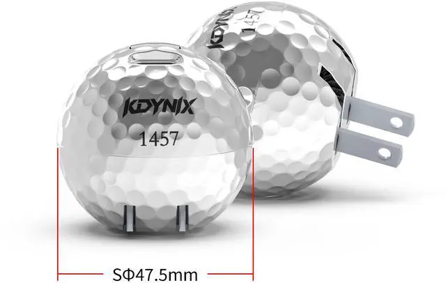 Alt view image 2 of 6 - KDYNIX Golf Ball Dual USB C Charger 20W+20W Fast Charging Block, 2-Port Wall Adapter for iPhone 17/16/15/14, Galaxy S25/S24, iPad Pro, Unique Golfer Gift for Christmas Father's Day