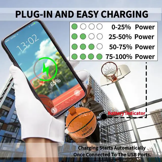 Alt view image 4 of 7 - KDYNIX Golf Ball Mini Power Bank 2000mAh Portable Charger with Foldable Plug, USB-C Fast Charging for iPhone 17/16/15 Galaxy, Perfect Christmas Father's Day Gift for Golfers Basketball Golf