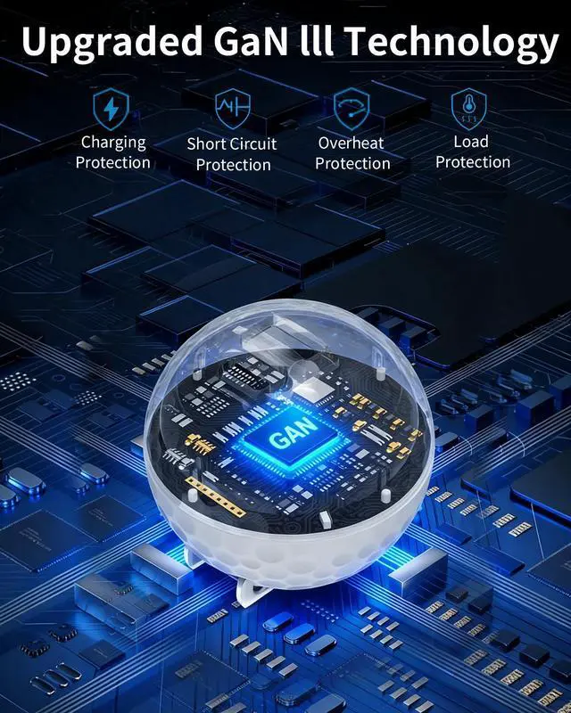 Alt view image 4 of 7 - KDYNIX Golf Ball USB C Charger 2-Pack 20W Dual Port, Foldable Plug Fast Charging Block with GaN III Technology for iPhone 16/15/14, Samsung Galaxy, iPad, Golfer Gift