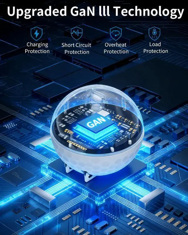 Alt view image 4 of 7 - KDYNIX Golf Ball USB C Charger 20W Fast Charging Block, GaN Wall Adapter for iPhone 17/16/15 Series, Galaxy S25/S24, iPad Pro, Unique Golfer Gift for Christmas Father's Day Birthday