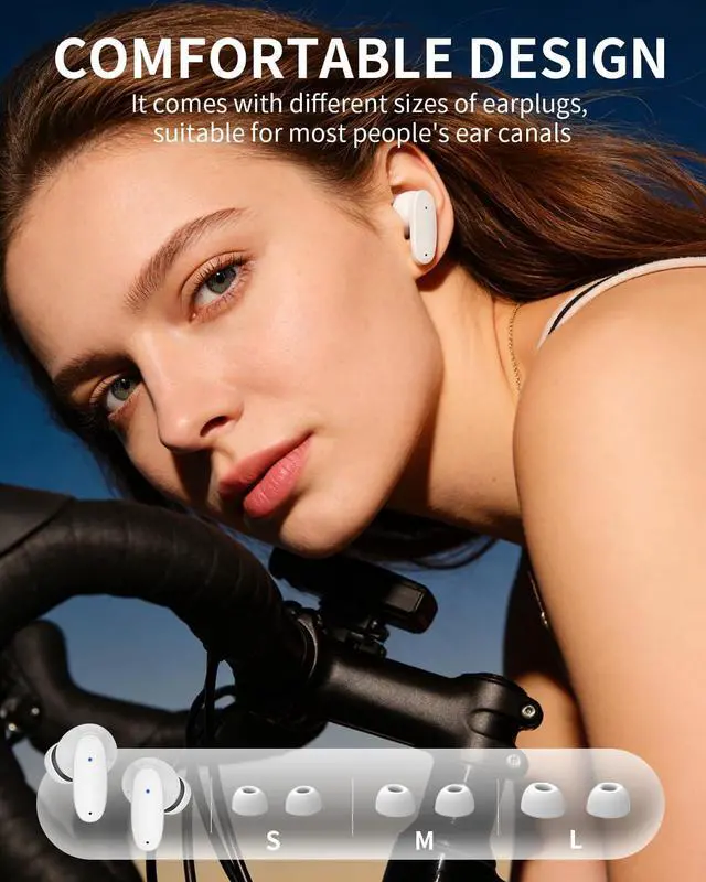 Alt view image 3 of 7 - KDYNIX Golf Ball Wireless Earbuds Bluetooth 5.4 Headphones, ANC Noise Canceling Sports Earphones with 13mm Bass Drivers, IPX7 Waterproof, 18H Playtime USB-C Charging, Holiday Gift for Golfers