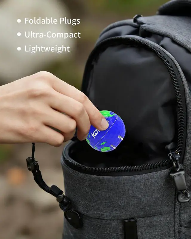 Alt view image 7 of 7 - KDYNIX Golf Ball USB C Charger 2-Pack 20W Dual Port, Foldable Plug Fast Charging Block with GaN III Technology for iPhone 16/15/14, Samsung Galaxy, iPad, Golfer Gift Earth
