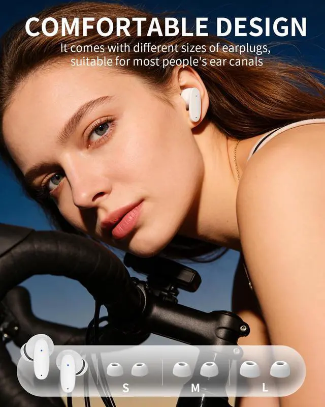 Alt view image 7 of 7 - KDYNIX Golf Ball Wireless Earbuds Bluetooth 5.4 Headphones, ANC Noise Canceling Sports Earphones with 13mm Bass Drivers, IPX7 Waterproof, 18H Playtime USB-C Charging, Holiday Gift for Golfers