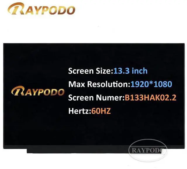 Alt view image 7 of 7 - AUO B133HAK02.2, 02HL707: 13.3" FHD Laptop LCD Display Panel with Anti-Glare On-Cell Touch, Ideal for Screen Panel Replacement