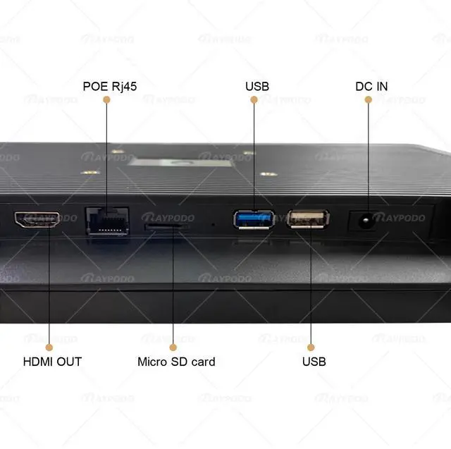 Alt view image 6 of 6 - Raypodo 15.6-inch RK3568 2GB+32GB Android 11 Black all in one PC poe tablet, an Electronic Displays Digital Signage with 10-Point touchscreen (not include a battery, Not Consumer Tablet)