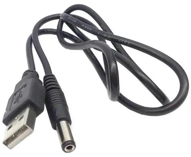 Alt view image 4 of 6 - Aomoproing USB 2.0 A Type Male to 5.5x2.5mm DC 5V Power Plug Barrel Connector Charge Cable 3ft