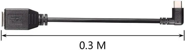 Alt view image 2 of 6 - Aomoproing USB C to USB B 2.0 Printer Cable, 90 Degree USB-C Male to USB B Female Cable, 0.3M Compatible with Printers, Scanners, MIDI Controllers, DJ Controllers