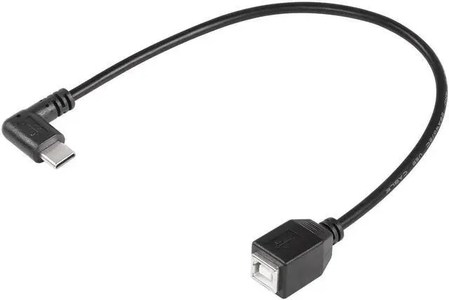 Main image of Aomoproing USB C to USB B 2.0 Printer Cable, 90 Degree USB-C Male to USB B Female Cable, 0.3M Compatible with Printers, Scanners, MIDI Controllers, DJ Controllers
