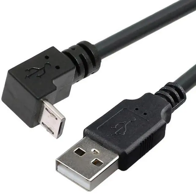 Main image of Aomoproing Down Angled 90 Degree Micro USB 2.0 5Pin to USB 2.0 Type-A Data Charge Cable, 480Mbps High-Speed Data Sync for Phones, Tablets, Computers, Cameras, 25cm