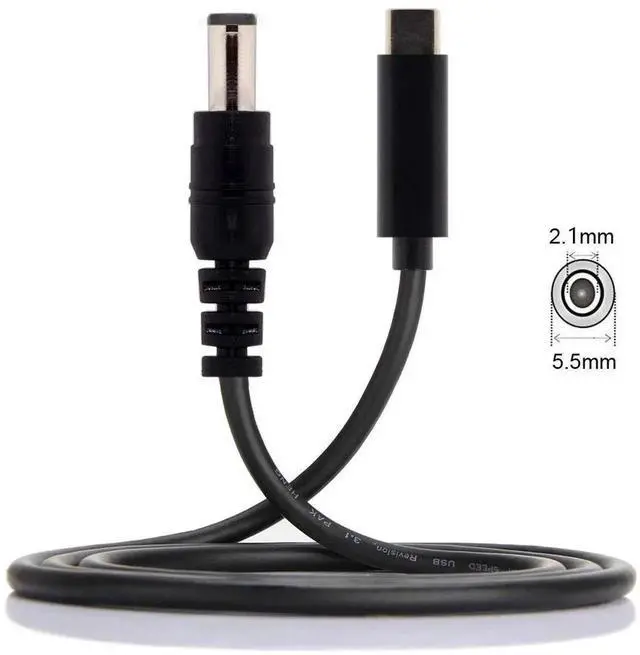 Alt view image 4 of 7 - Aomoproing Type C USB-C Input to 20V DC 5.5×2.1mm Power PD Charge Cable for Laptops & Notebooks