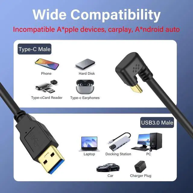 Alt view image 6 of 7 - Aomoproing USB Type C Coiled Cable, 5Gbps Retractable 90 Degree USB3.0 to USB C Cable, Charging & Data Transfer for Phone, Tablet, Other USB C Devices (M to U)