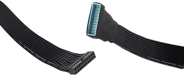 Alt view image 3 of 5 - Aomoproing USB 3.0 Header Extension Cable, Low Profile USB 3.0 Internal 19/20 Pin Header Extender, USB 3 Motherboard Adapter, 5.9 Inch