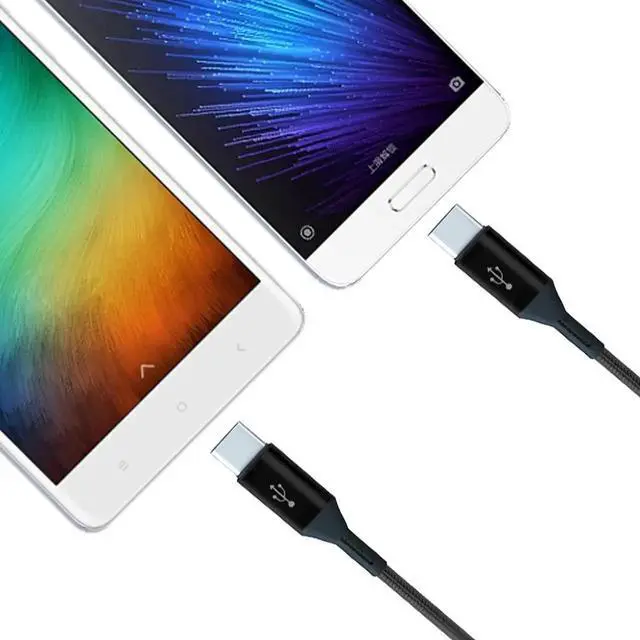 Alt view image 3 of 7 - Aomoproing 2 Pack 0.2M USB C Splitter Cable, 3 in 1 Nylon Braided Type-C Male to 3 Type-C Male Charging Cord, 5A Fast Charging, Compatible with Mobile Phones, Android Devices and More