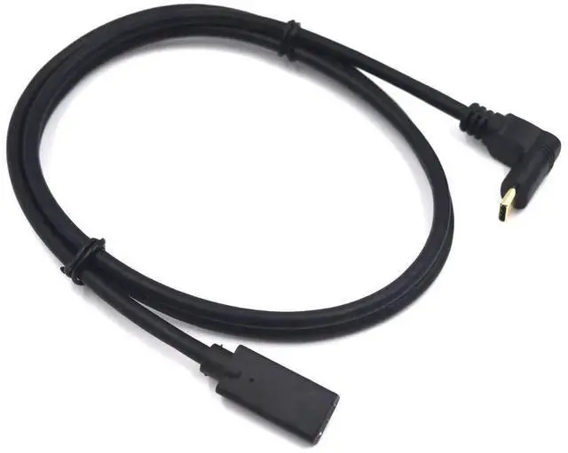 Alt view image 2 of 6 - Aomoproing 2ft USB 3.1 Type C Extension Cable, 3A 10Gbps, Up & Down Angle USB C Male to Female Extender, 4K@60hz AV Monitor Cord, Gold-Plated Plugs, Sync Charging & Data Transfer High Speed Cable