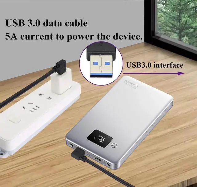 Alt view image 7 of 7 - Aomoproing 90 Degree USB 3.0 A Extension Cable, Left & Right Angle USB 3.0 Type A Male to Male Cable, Charging & Data Transfer Cord for Hard Drive, Printers, Cameras, Mouse, Laptop Cooler, 0.3M/1ft, B
