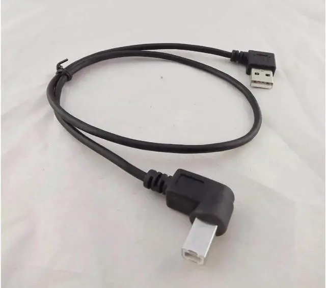Main image of Aomoproing 10PCS USB 2.0 A Male Right Angle to USB B Male Right Angle Cable, 50cm Printer Scanner Cord