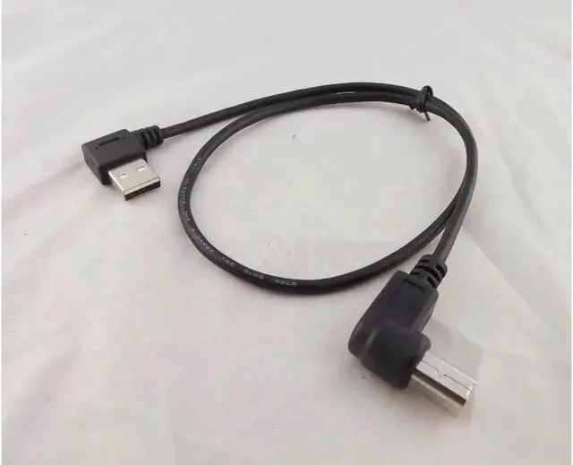 Alt view image 3 of 4 - Aomoproing 10PCS USB 2.0 A Male Right Angle to USB B Male Right Angle Cable, 50cm Printer Scanner Cord