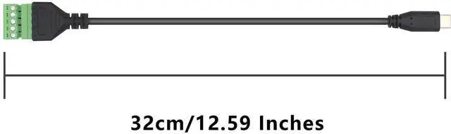 Alt view image 6 of 7 - Aomoproing USB C Male Screw Terminal Block Connector, Solderless Pluggable 5P Extension Cord, Data & Charging Adapter for Type-C Interface Devices