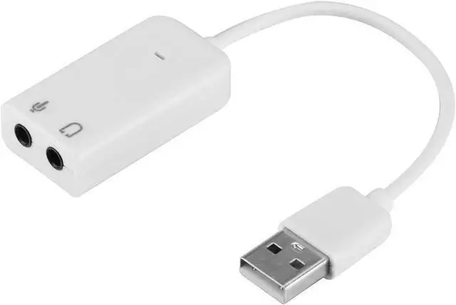 Main image of Aomoproing External USB Sound Card, Stereo Audio Adapter Splitter Converter for Windows & Mac, Plug & Play, No Drivers Required