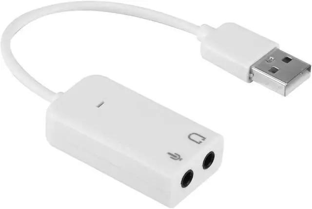 Alt view image 4 of 6 - Aomoproing External USB Sound Card, Stereo Audio Adapter Splitter Converter for Windows & Mac, Plug & Play, No Drivers Required