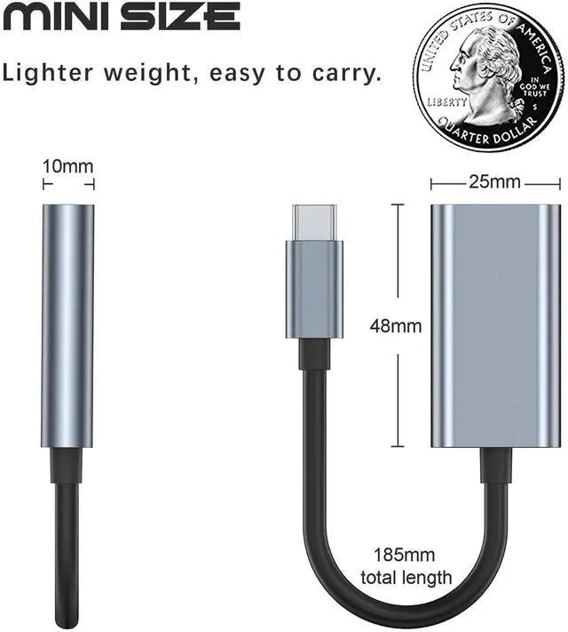Alt view image 2 of 5 - Aomoproing USB C to HDMI Adapter, 4K USB-C to HDMI Dongle for Monitor, TV, MacBook Pro, iPad Air, Chromebook, XPS & More