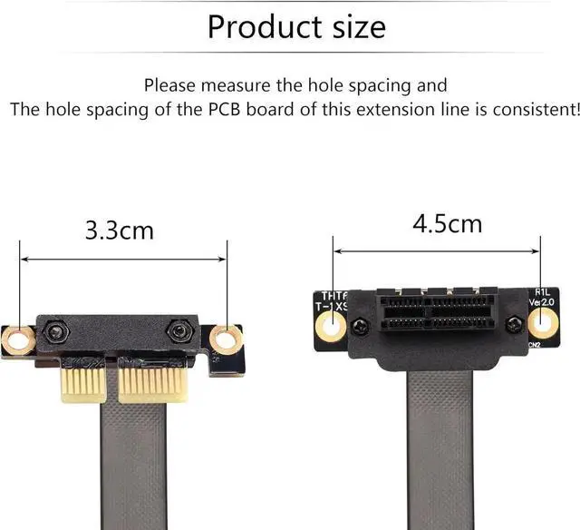 Alt view image 3 of 7 - Aomoproing PCIE 3.0 Extension Cable, 36PIN 1X PCI Express Extender Card, 90 Degree Angled, 10cm Black, for 1U 2U Server Chassis