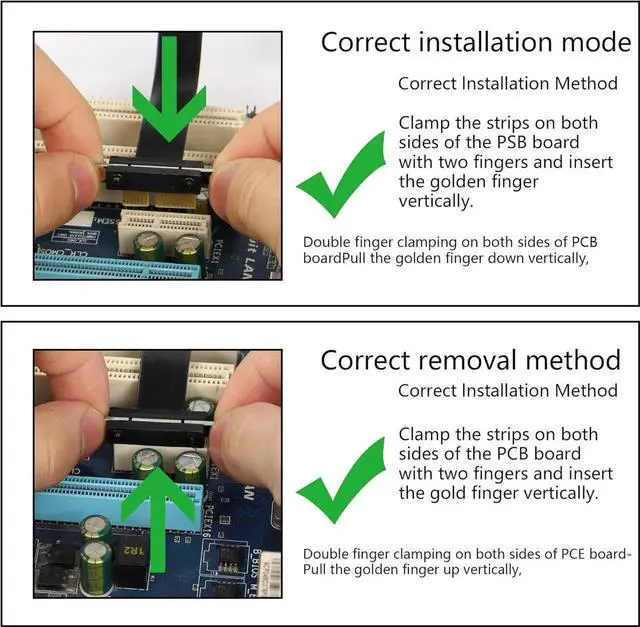 Alt view image 4 of 7 - Aomoproing PCIE 3.0 Extension Cable, 36PIN 1X PCI Express Extender Card, 90 Degree Angled 20CM, for 1U & 2U Server Chassis