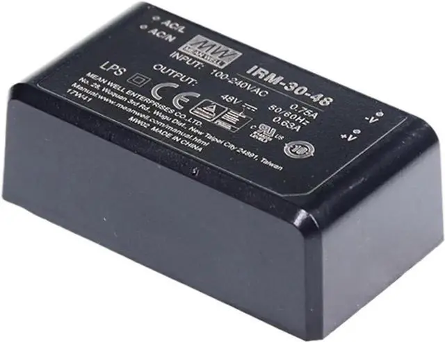 Main image of IRM-30-48 Encapsulated Power Module, 110V/220V AC to 48V DC 0.63A 30W PCB-Mount Switching Power Supply PSU