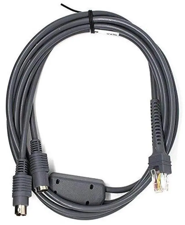 Main image of 6FT PS2 Keyboard Wedge Cable, Replacement for Symbol Motorola CBA-K01-S07PAR, Compatible with LS2208AP LS9203 LS9208 LS7708 LS1203 LS4208 DS6878 Scanners
