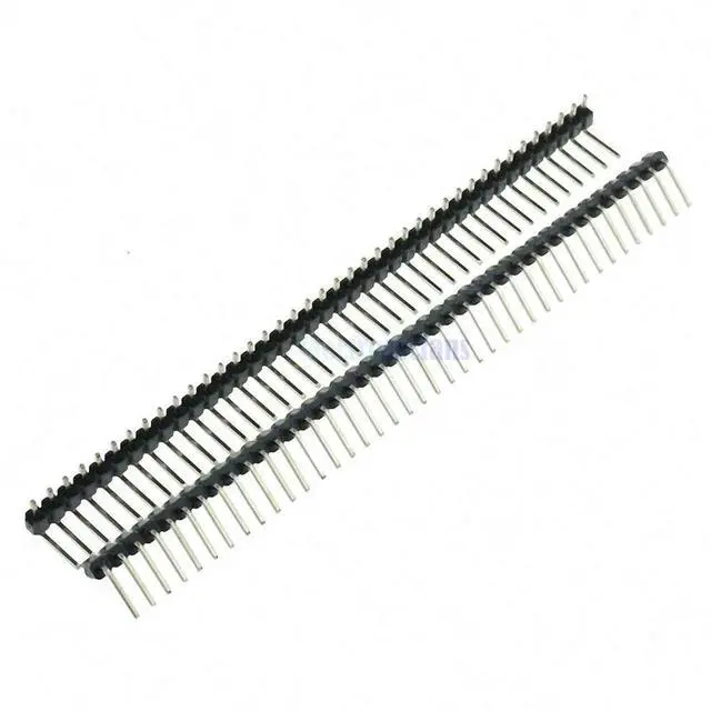 Main image of 20pcs 40-Pin Single Row Male Pin Header Connector Strip, Right Angle Breakable 2.54mm Pitch