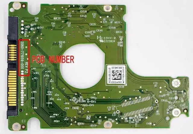 Main image of HDD PCB Circuit Board 2060-771959-000 REV P2 & REV A for Western Digital Hard Drive Repair