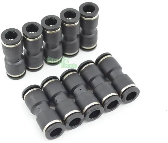 Main image of 10Pcs 8mm to 8mm Straight Push in Pneumatic Quick Connect Fittings
