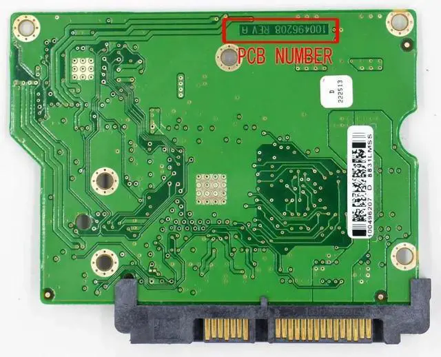 Alt view image 2 of 3 - HDD PCB Logic Board 100496208 REV A 100499061 100496207 100499057 for Seagate ST3320613AS Desktop Hard Drive