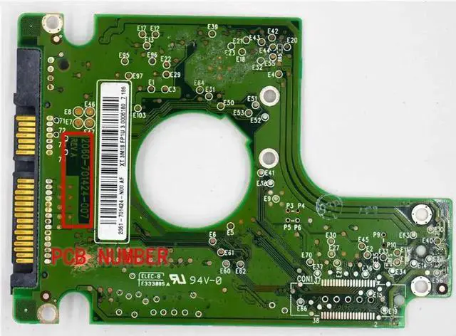 Alt view image 2 of 3 - HDD Logic Board 2060-701424-007 REV A 2061-701424-N00 for Western Digital 1200BEVS-60LAT0