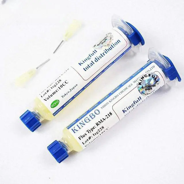 Main image of 2PCS KINGBO RMA-218 10cc No-Clean Solder Flux with Free Needle