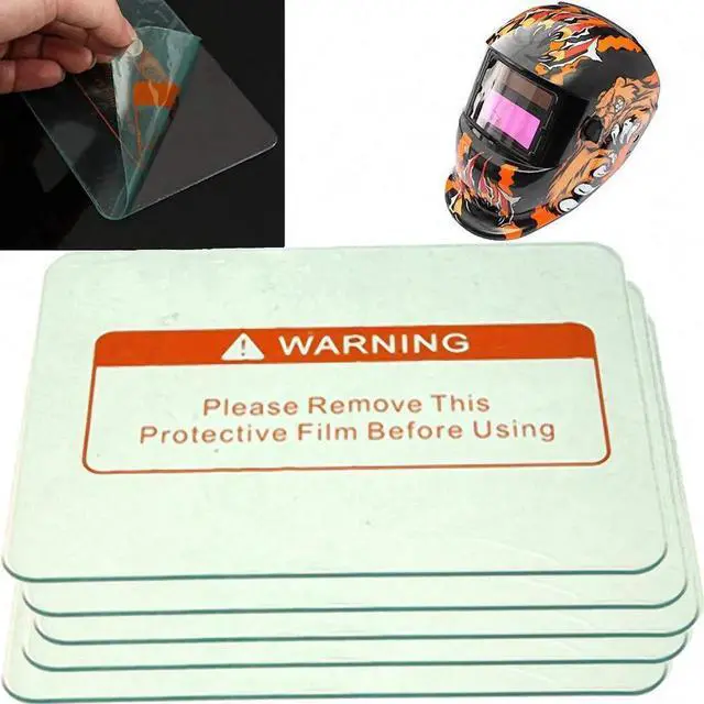 Main image of 5Pcs Clear Welding Helmet Lens Cover 4.5" x 3.5" Protective Plate for Welding Mask
