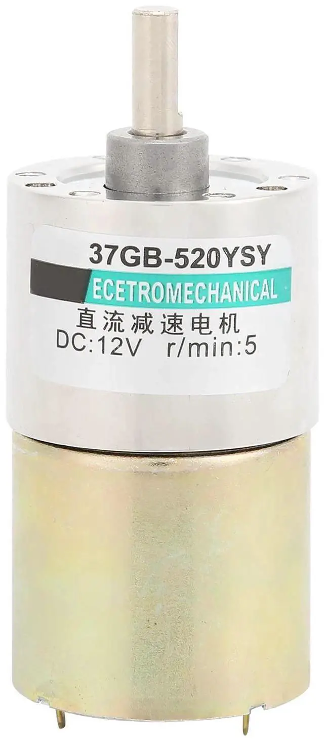 Main image of DC 12V Gear Reduction Motor 5/10/20/30 RPM CW CCW Adjustable Speed Gear Motor for CNC Machine Tools & Equipment (20 RPM)