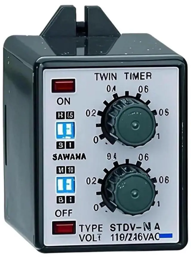 Main image of 1Pc ATDVN Twin Time Relay MultiRange Adjustable DC12V/24V/36V AC110V/220V/380V (24V, NA)