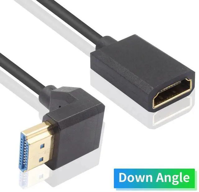 Alt view image 5 of 7 - 8K HDMI Extender Cable 12inch/30cm Down Angle, 48Gbps High Speed Short Extension Cord Supports 8K@60Hz for PC, Laptop, TV, Xbox, PS5, PS4