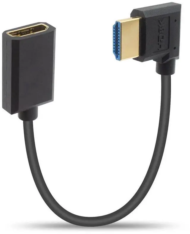 Main image of 8K HDMI Extender Cable 12inch/30cm Right Angle, 48Gbps High Speed Short Extension Cord Supports 8K@60Hz for PC, Laptop, TV, Xbox, PS5, PS4