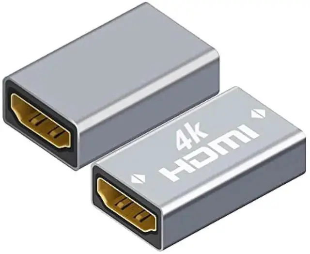 Main image of HDMI Female to Female Coupler Adapter 2 Pack, 4K HDMI Extender Connector Support 3D 4K ARC Ethernet for HDTV, Laptop, PS5, Projector
