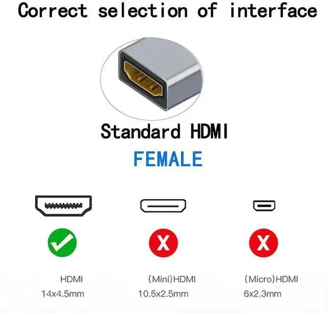 Alt view image 2 of 6 - HDMI Female to Female Coupler Adapter 2 Pack, 4K HDMI Extender Connector Support 3D 4K ARC Ethernet for HDTV, Laptop, PS5, Projector