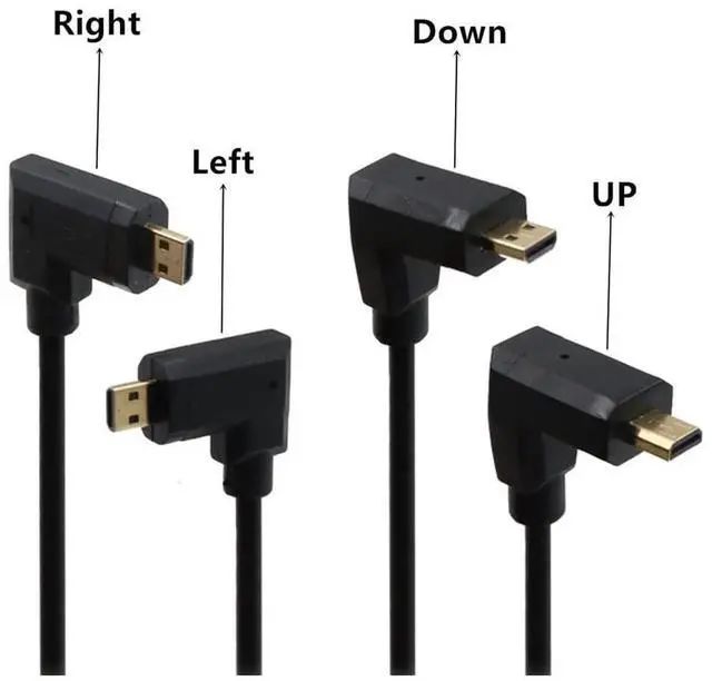 Alt view image 3 of 5 - 3.9Ft Coiled Micro HDMI to HDMI 4K@60Hz Cable, Downward Angle Micro HDMI 2.0 Male to HDMI Male Spring Cord 18Gbps High Speed for Camera, Tablet, Camcorder, HDTV