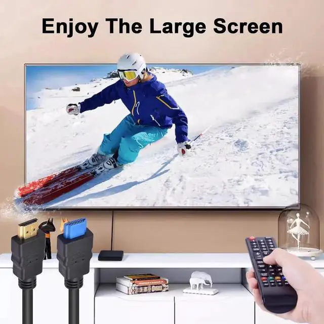 Alt view image 3 of 7 - 4K HDMI 2.0 Cable 3.3FT/1M, High Speed 18Gbps HDMI Male to Male Cord Supports 4K@60Hz, with Silicone HDMI Port for Factory Testing