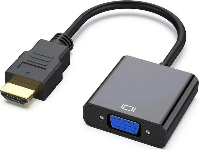 Alt view image 5 of 6 - Gold-Plated HDMI to VGA Adapter (Male to Female), 2 Packs, Black, Compatible with Laptop, PC, Monitor, Projector, HDTV, Roku, Xbox and More