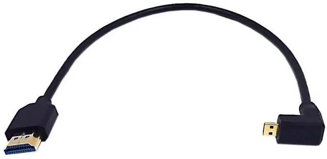 Main image of 1FT 8K Micro HDMI to HDMI 2.1 Cable, 48Gbps Down Angle Micro HDMI to Straight HDMI UHD 3D Cord, Supports 8K@60Hz 4K@120Hz for Xbox PS4 PS5 TV Switch