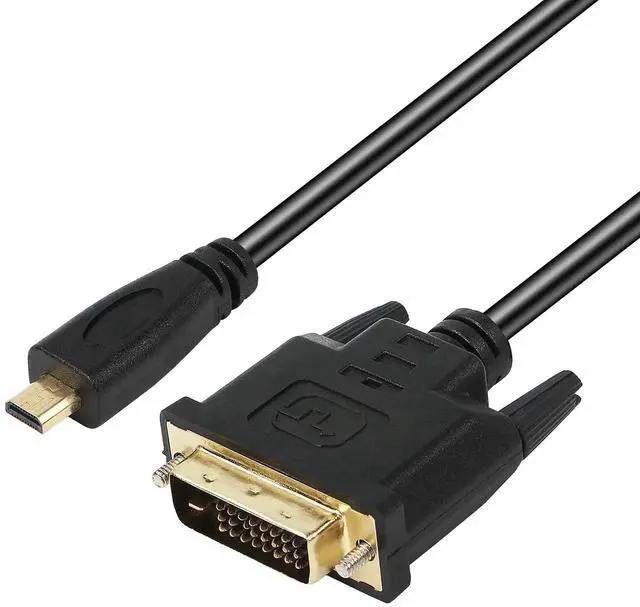 Main image of 1.8M Micro HDMI to DVI-D Adapter Cable, Micro HDMI Male to DVI-D Male Video Converter Cord for Monitor, Projector, Camera, Laptop, Tablet