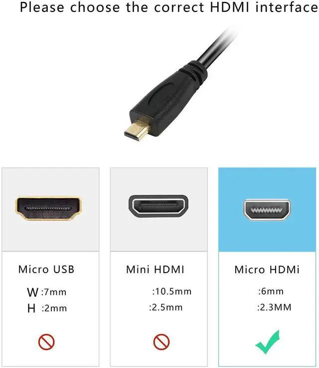 Alt view image 4 of 7 - 1.8M Micro HDMI to DVI-D Adapter Cable, Micro HDMI Male to DVI-D Male Video Converter Cord for Monitor, Projector, Camera, Laptop, Tablet