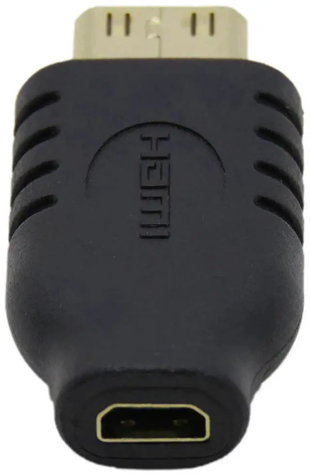 Alt view image 2 of 6 - Micro HDMI (Type D) Female to Mini HDMI (Type C) Male Adapter 1.4 4K@60Hz Converter Connector